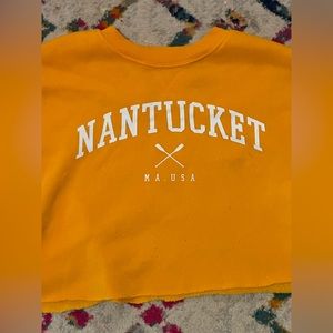 Nantucket Cropped Sweatshirt Yellow
